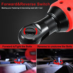 AOBEN Cordless Ratchet Wrench Kit,3/8" ratchet,40 Ft-lbs Electric Power Ratchet Set with Variable Speed Trigger,2 Packs 2000mAh Lithium-Ion Battery