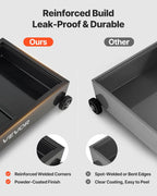 VEVOR Low Profile Oil Drain Pan, 15 Gallon Capacity, Rolling Oil Drain Pan with Electric Pump & 7.2 ft Hose, Leak-Proof & Corrosion-Resistant, Fit