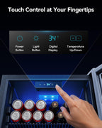 Feelfunn 3.2 Cu. Ft. Beverage Refrigerator, 126-Can Mini Fridge, 34-64°F