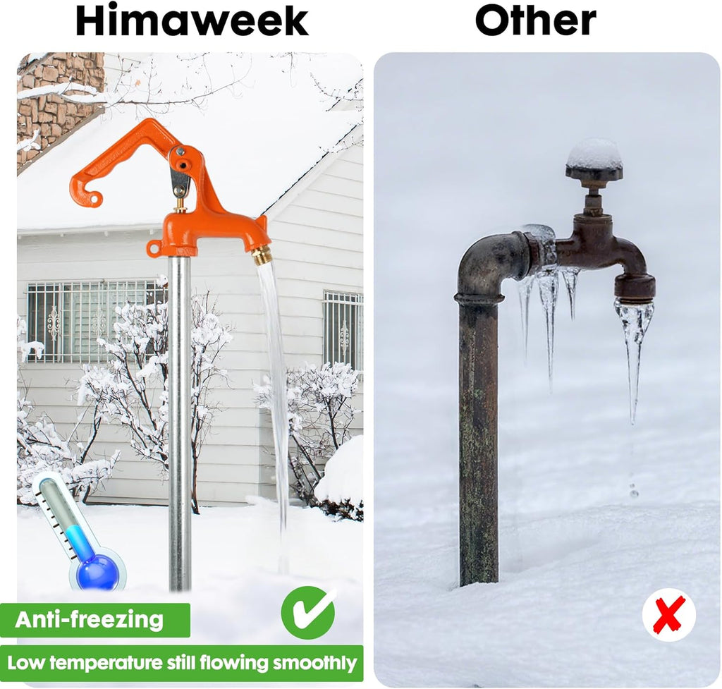 Frost Proof Yard Hydrant - Freeze-Free Outdoor Faucet for Garden, Farm & Irrigation, 3/4" Pipe Connection, 4.25ft Length, 12" Bury Depth (4.25 FT)