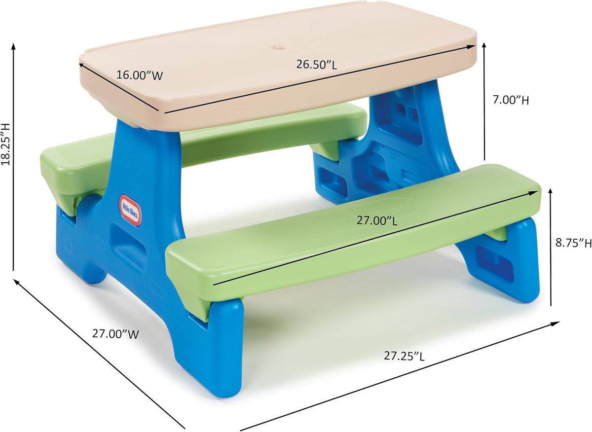 Little Tikes Easy Store Jr. Play Table, Ages 18 Months to 5 Years