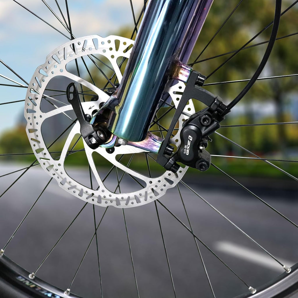 Z00M HB876E 2-PIN 4-Pistons E-Bike Electric Power-Off Hydraulic Brake Set, Pre-Bled with Mineral Oil Brakes Kit for eBike, Mountain Bike, Road Bike