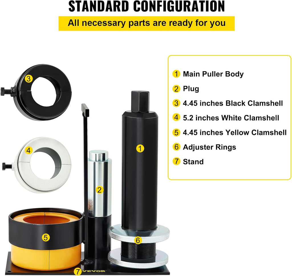VEVOR Carrier & Pinion Bearing Puller with 3 Clamshells Pinion Puller Tool