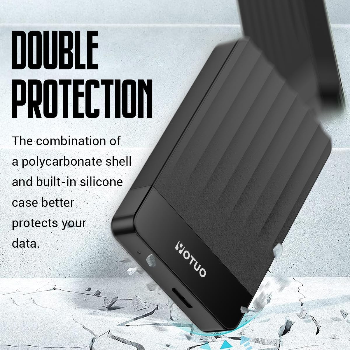 YOTUO 1TB External Hard Drive, Portable Storage Expansion HDD, USB 3.0 & USB-C for PC, Mac, Desktop, Laptop, Smartphone, PS4, Xbox One, Xbox 360