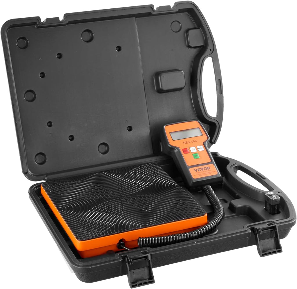 VEVOR Refrigerant Scale 110 LBS HAVC Charging Recovery Freon Scale, with Wired Remote Control, 2g High Precision Electronic Digital Recovery Weight