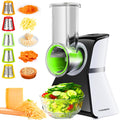 Electric Cheese Grater Salad Shooter,5-In-1 Electric Slicer For Home Kitchen,One-Touch Easy Control,With Safety Push Bar Cheese Grater Electric For