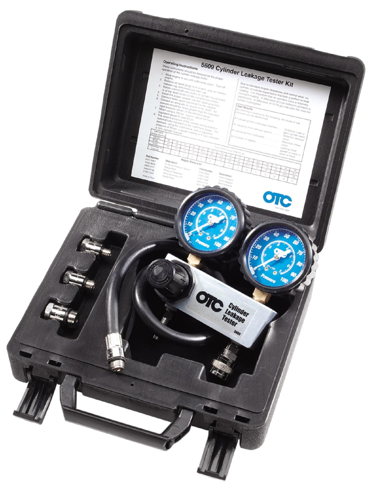 OTC 5609 Cylinder Leakage Tester Kit with Storage Case