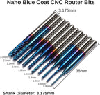 Genmitsu 40pcs End Mills CNC Router Bits, 1/8" Shank