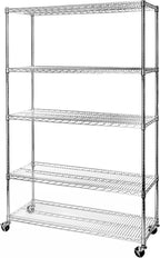 Seville Classics UltraDurable Heavy Duty NSF Solid Steel Wire Rack Storage Unit Organizer for Garage, Warehouse, Office, Restaurant, Classroom