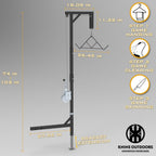 Deer Hoist for Truck Hitch, 600lbs Capacity Deer Hanger with Winch Gambrel