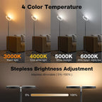 LED Floor Lamp - Dimmable Tall Standing Lamp with Remote Control/Button, 3000-6500K, 22W Modern Floor Reading Light, Uplighter Corner Floor Lamp for