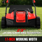 Electric Dethatcher and Scarifier 17-Inch 15-Amp with Collection Bag
