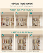 SONGMICS Closet System, Customizable Walk-In Closet Organizer System