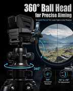 Aluminum Tripod with 360° Ball Head, Arca-Swiss Compatible