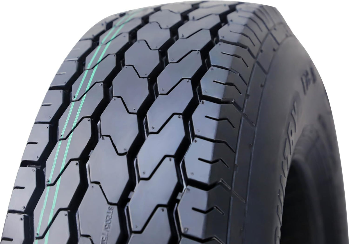 Free Country Trailer Tire Wheel ST205/75D15 6PR C 101L 5X4.5 Black Mod, Pk2