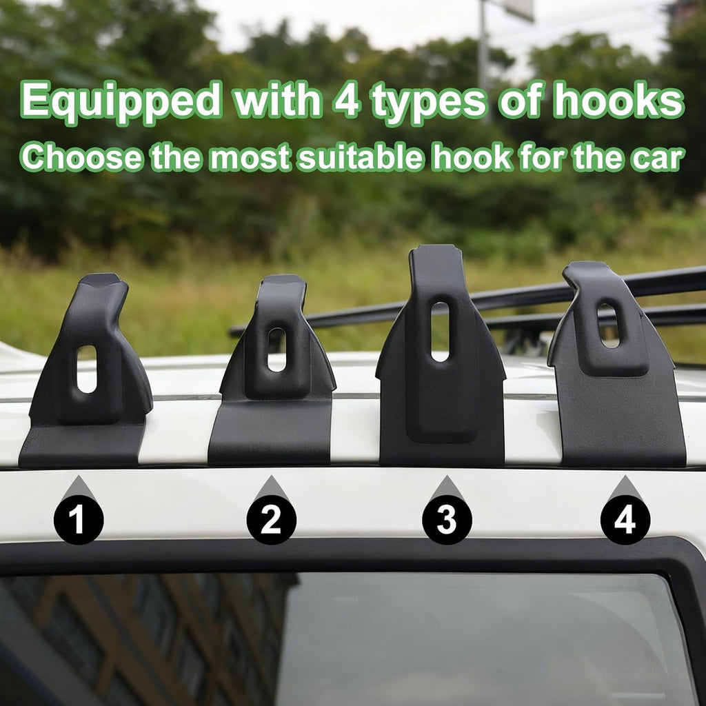 51" Universal Car Roof Rack Cross Bars, Capacity Roof Rack for Bare Roof
