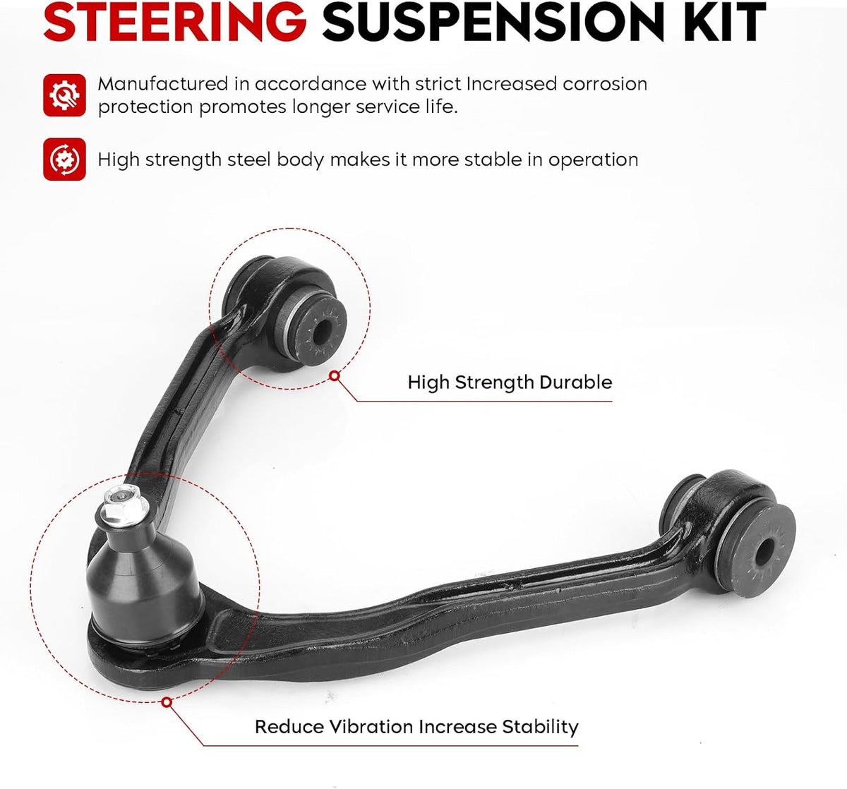Front Upper Control Arm Suspension Kit Fit for 1999-2006 Chevy Silverado Sierra 1500 2000-2006 Suburban Yukon Tahoe 2002-2006 Avalanche Escalade with