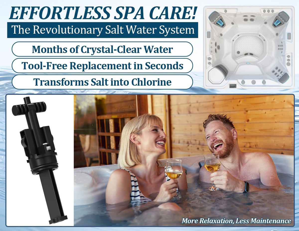 Salt Water chlorination System Cartridge Replacement for Spas & Hot Tubs/Hot Spring Highlife/Limelight,Chlorine-Generating Filter for Gentle,Soft