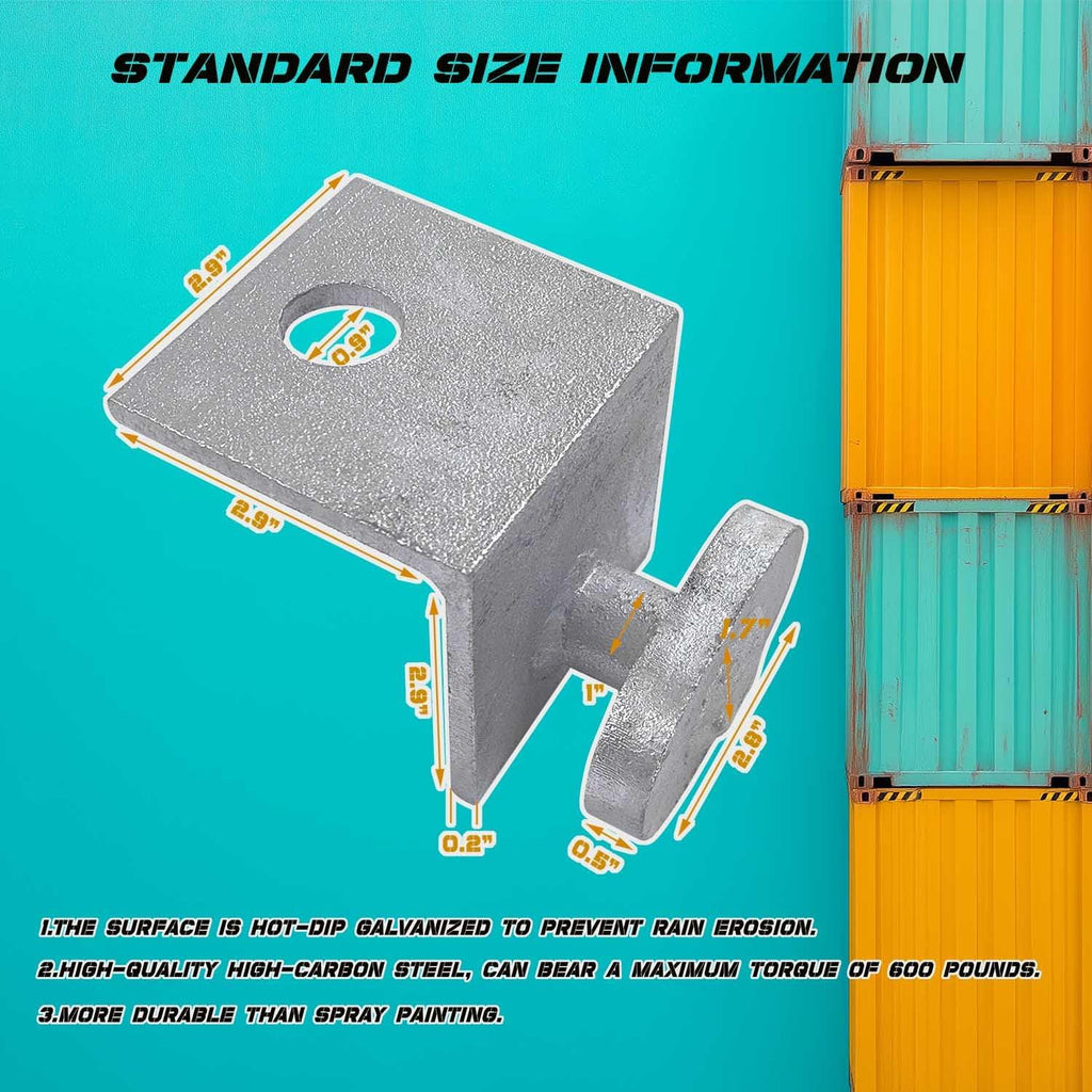 4 Pack Shipping Container Anchors Hot Dipped Galvanized Steel