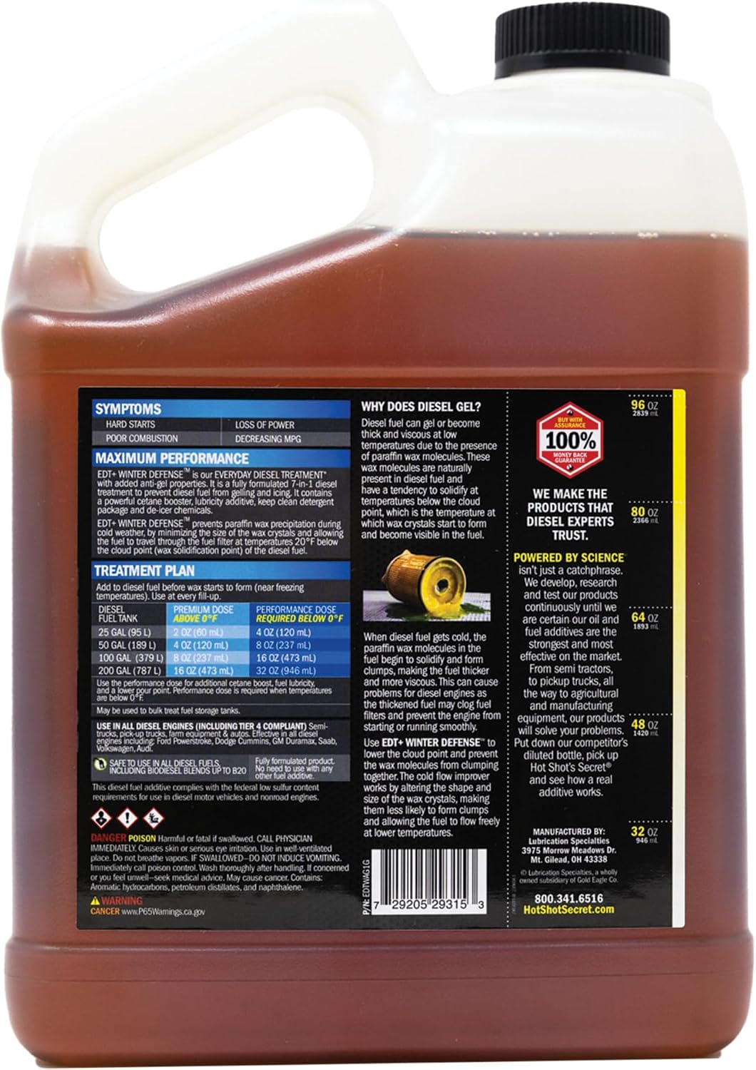 Hot Shot's Secret EDT+ Winter Defense Fuel Additive, 1 Gallon