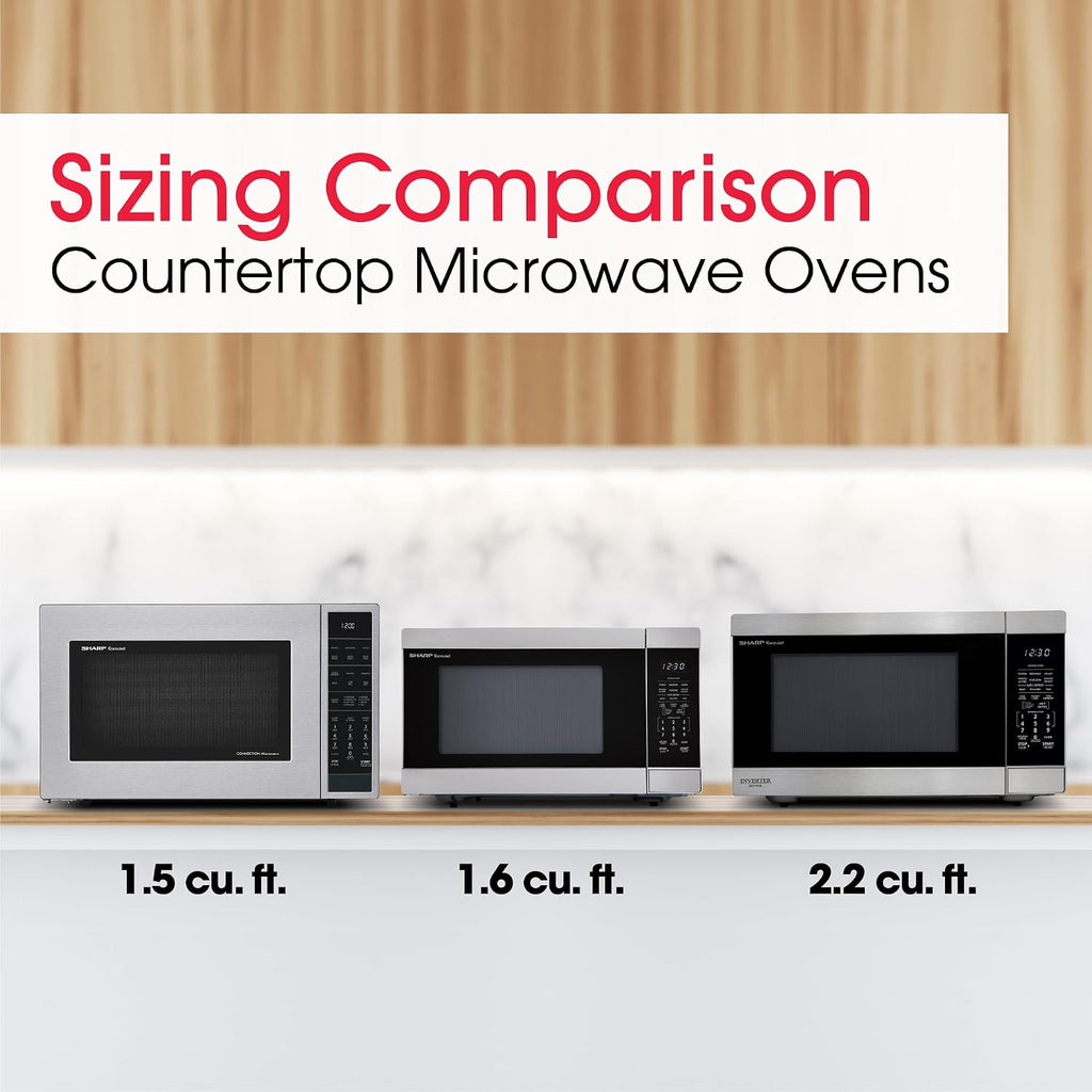 Sharp SMC2266KS 2.2 cu. ft. 1200W Stainless Steel Countertop Microwave Oven