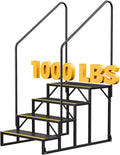 CAMMOO 4-Step Hot Tub Step RV Steps with Wheels, Per Step 1000LBS Capacity