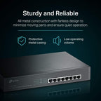 TP-Link 8 Port Gigabit PoE Switch | 8 PoE+ Ports @126W | Plug & Play | Limited Lifetime Protection | Desktop/ Rackmount | Prioritized Power Supply