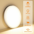 8PACK LED Flush Mount Ceiling Light Fixture, 3000K-4000K-6500K & 100W Equivalent Modern Kitchen Recessed Ceiling Lamp 15W 1500Lm 7.5 Inch Closet