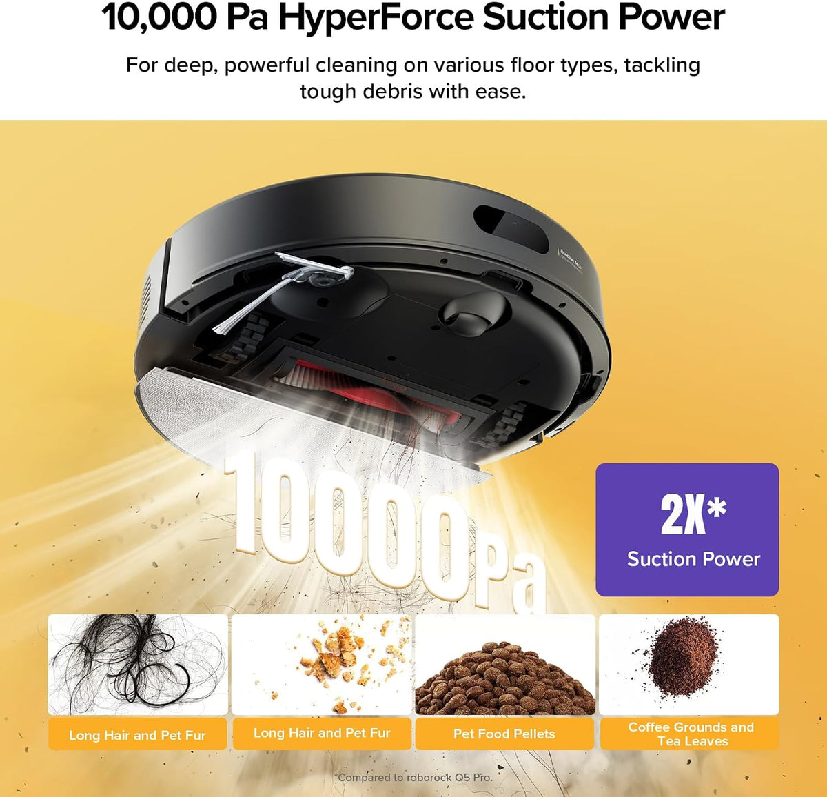 roborock Q7 M5+ Robot Vacuum and Mop, Up to 7-9 Weeks Self-Empty, 10000Pa