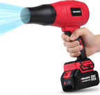 Bullseye Blower Cordless Leaf Blower, Handheld Turbo Jet with 2 Batteries, 20V 350W Electric Air Power for Patio, Garage Cleaning and Car Drying, As