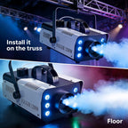 1200W Fog Machine,Halloween Smoke Machine with 6 LED Lights&Remote Control