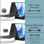 InnoView Portable Monitor, 15.6 Inch FHD 1080P HDMI USB C Second External Monitor for Laptop, Desktop, MacBook, Phones, Tablet, PS5/4, Xbox, Switch