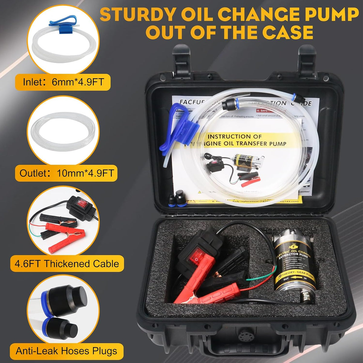 Electric Oil Change Pump, Oil Extractor Pump 12/24V 100W