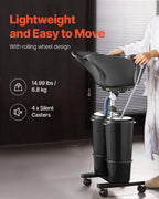 VEVOR Portable Shampoo Bowl, Shampoo Sink for Washing Hair with Electric Pump, Includes 2 Buckets 2 Showerheads, Drain Hose, Height and Angle