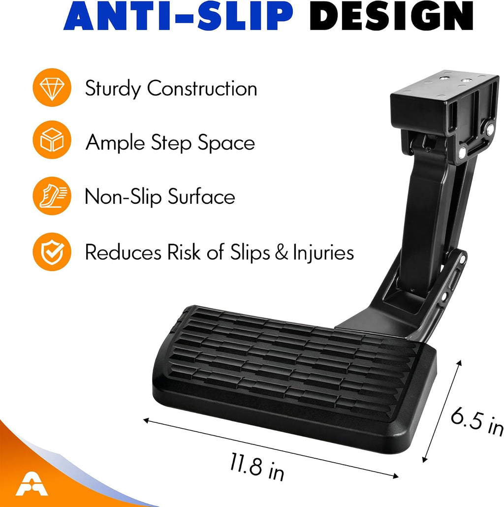 Rear Bed Step Tailgate Bedstep for Toyota Tundra 2022-2026 Folding Truck Step Retractable No-Drill Bumper Tailgate Step Replace # PTS30-34000 PT392