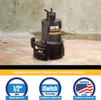 WAYNE EEAUP250 1/4 HP Reinforced Thermoplastic Submersible Multi-Use Pump, Black