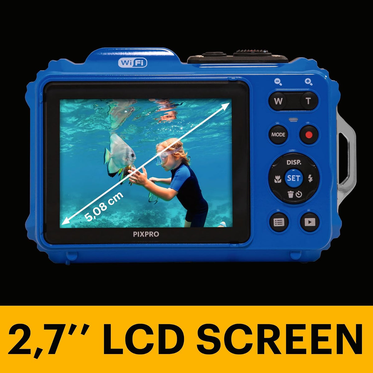 KODAK PIXPRO WPZ2 16MP Waterproof Digital Camera, 15m, 4X Zoom, Blue