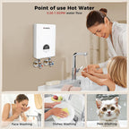 CAMPLUX Tankless Water Heater Electric 120V, 4.5kW Point of Use Instant Hot Water Heater, Save Space for Sink Wall Mounted LED Digital Display CSA