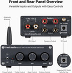Fosi Audio BT20A Bluetooth Stereo Amplifier, 2 Channel Home Audio Component Amplifiers for Passive Speakers, Mini Class D Amp Receiver 200W for