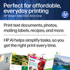 HP Smart Tank 5102 Wireless All-in-One Cartridge-Free Ink Tank Printer, 2 Yrs Ink Incl, Surf Blue