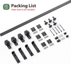 64" Bifold Sliding Barn Door Hardware Track Kit,Side Mounted Black J Shape Roller,Smoothly and Quietly,Assembly Easy,Fit Four 15" Bi-Folding Doors