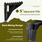 Saddle Hunting Platform Steps, Ultra-Light Ring of Steps for Climbing Bow Hunting with 6 Feet Heavy-Duty Strap & Cam Buckle, Ergonomic Anti-Slip
