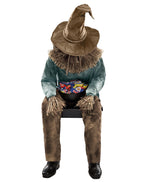 Spirit Halloween 4 Ft 6 In Scary Sitting Scarecrow Animatronic, Multicolor