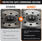 Aeagle 8 on 6.5" Bolt Circle Hub Drum Kits w/ 12" x 2" Left and Right Electric Brake for 7,000lbs Trailer Axle,Cone Bearing