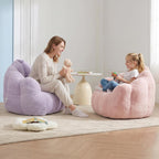 Kids Bean Bag Chair, Comfy Bean Bag Sofa with Handle for Boys Girls, Pink