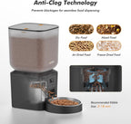 Automatic Dog Feeder - 8L/34 Cups Large Capacity Automatic Cat Food Dispenser with LCD Screen, Large Food Tray, Battery Operated, Timed Cat Feeder