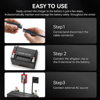 [4-Pack] FOVAL Fully Automatic Trickle Battery Charger, 1000mA 12V Smart Car Battery Charger, Battery Maintainer, Float Charger for Motorcycle Car