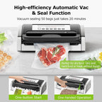 Bonsenkitchen Vacuum Sealer with Easy Handle Design,1 Bag Roll & 10 Bags
