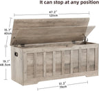 47.2" Storage Chest Extra Large,Wooden storage bench(Greige).