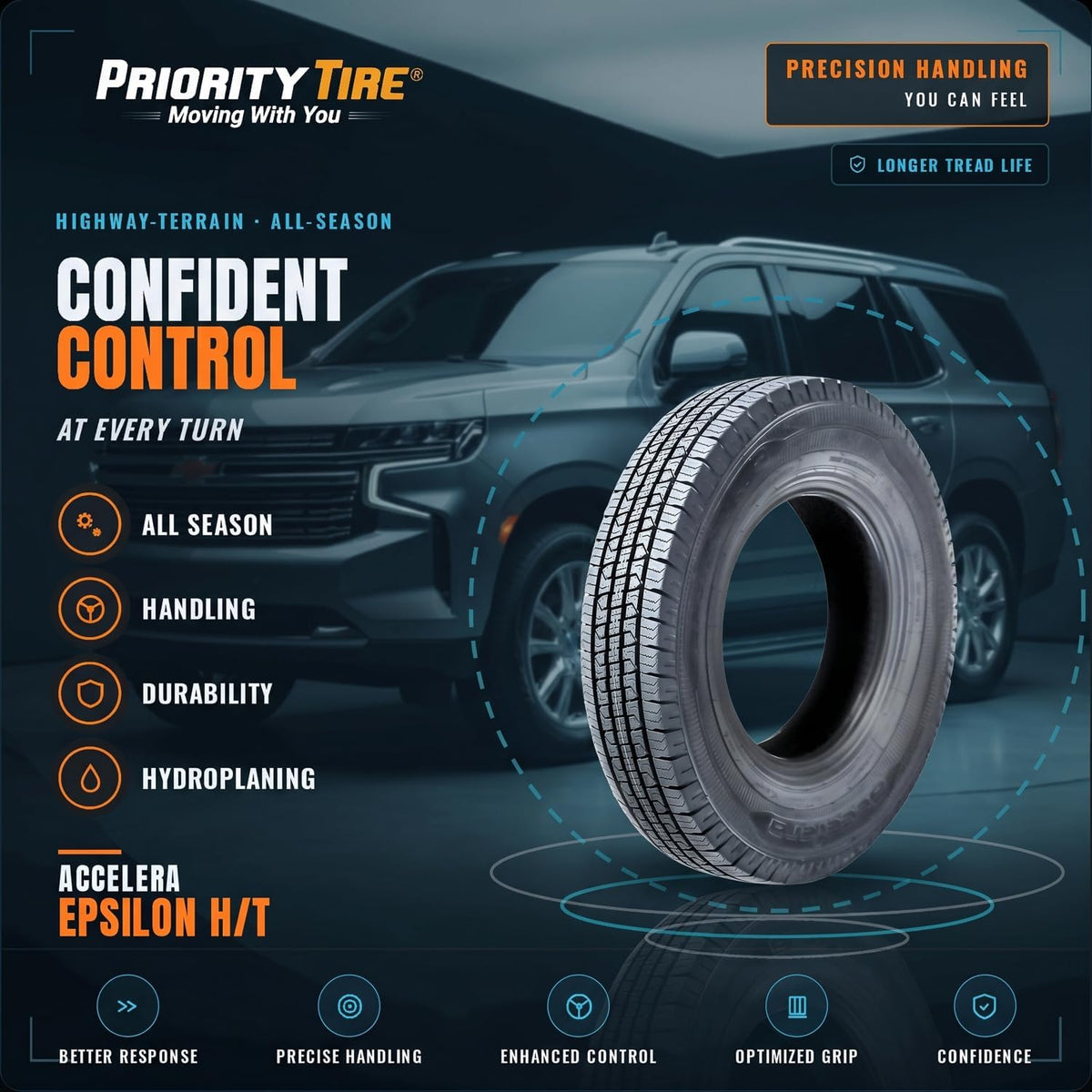 Accelera Epsilon H/T LT215/85R16 All Season 115/112R E (10 Ply) Radial Tire